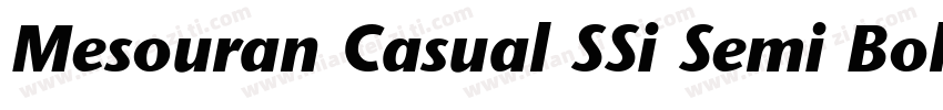 Mesouran Casual SSi Semi Bold Italic字体转换